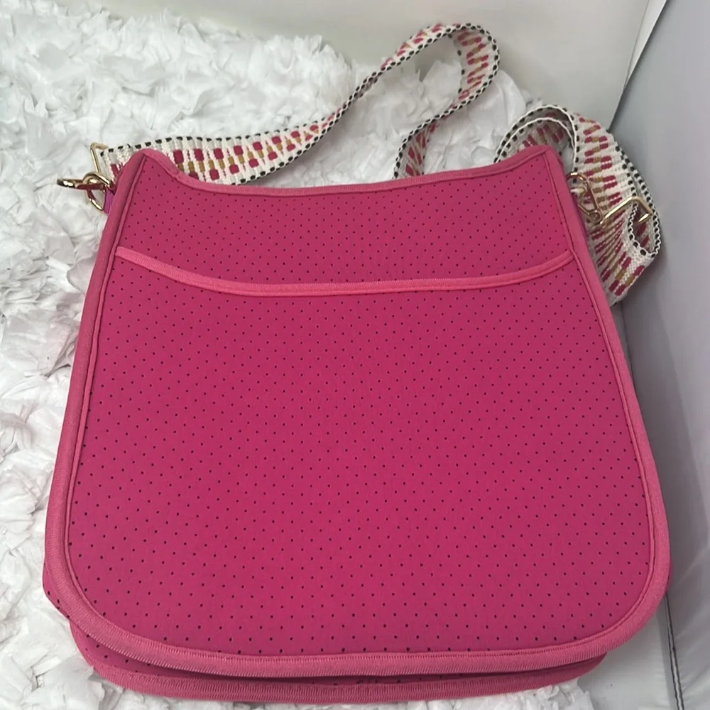 AH! adorned New York Neoprene Crossbody Messenger Bag